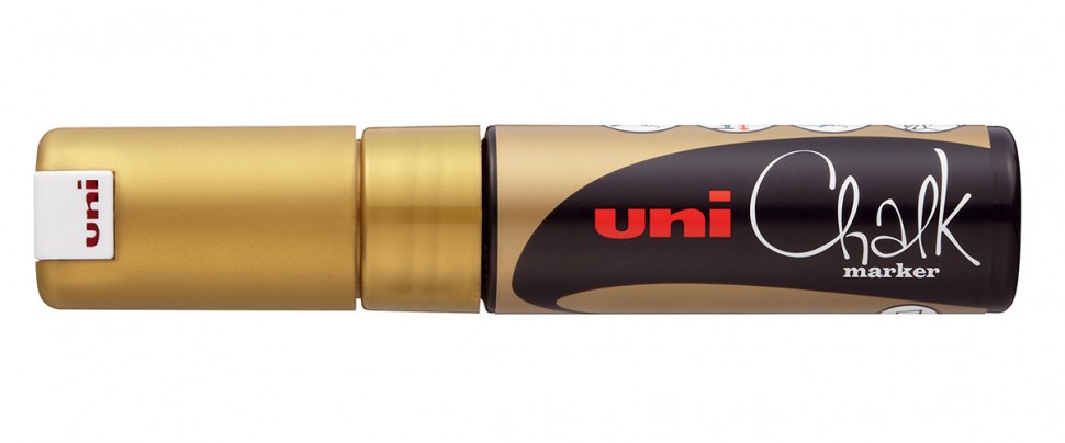 Маркер меловой Uni PWE-8K, 8 мм, клиновидный, золотой тайны аранских узоров 110 подлинных аранов со скрытым смыслом