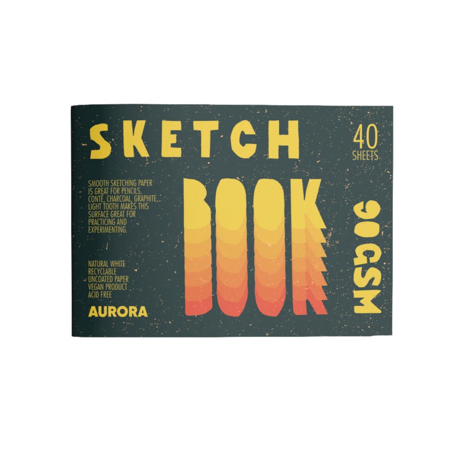 Скетчбук для графики Aurora Sketch 40 л., 90 гр/м2 скетчбук по fashion иллюстрации простые пошаговые уроки по рисованию модных образов и эскизов на моделях