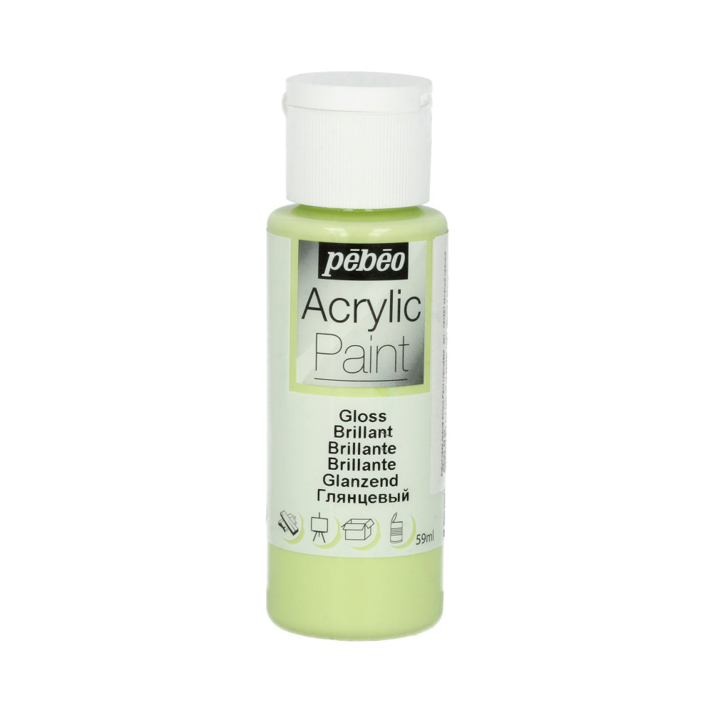 Акрил для декора Pebeo quotAcrylic Paint quot 59 мл глянцевый зеленый нежный 419₽