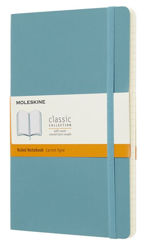 записная книжка в линейку moleskine classic medium 11 5х18 см 240 стр твердая обложка синяя Записная книжка в линейку Moleskine 