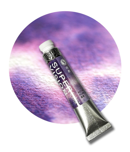 Акрил Super Vision с грануляцией  "Acrylic layered " в тубе 8 мл S2 Royal Purple