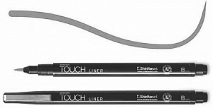 Линер Touch Liner Brush серый холодный линер touch liner 0 1 мм оранжевый