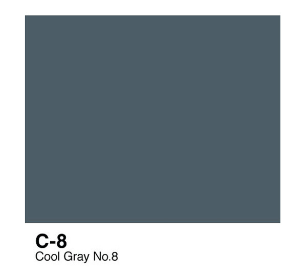Чернила COPIC C8 (холодный серый, cool gray) C-чC8 - фото 1
