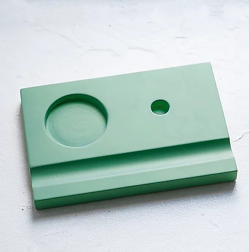 Подставка для чернильницы-непроливайки, цвет зеленый подставка под ложку ёлочка 20х10х4см