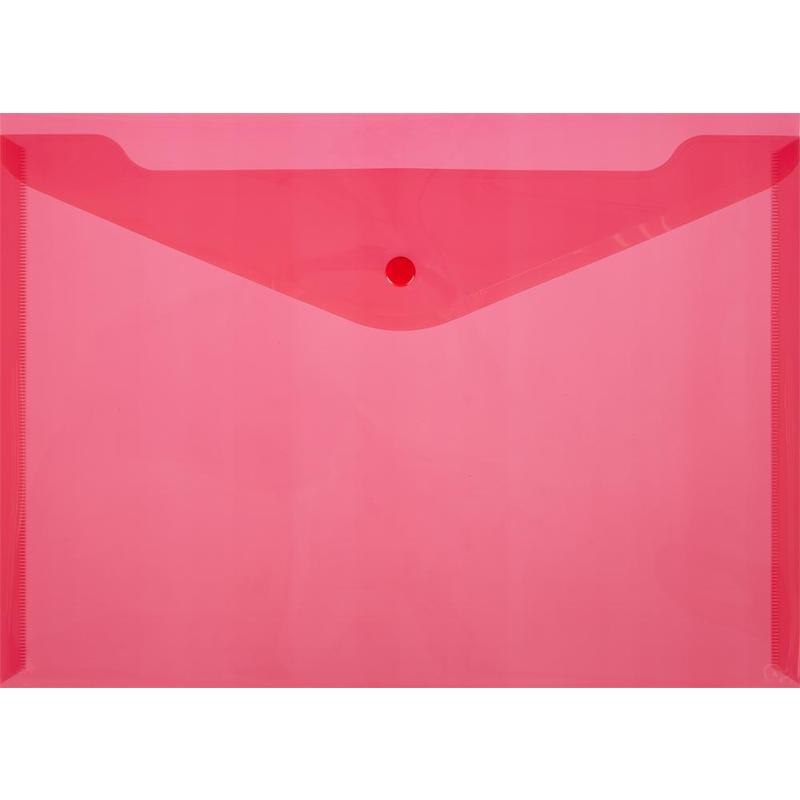 Папка-конверт Attache КНК 180 на кнопке А4 красная 0,18 мм папка конверт а4 на кнопке hello marble