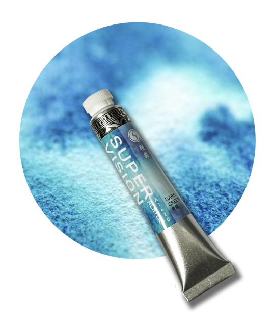 Акрил Super Vision с грануляцией  "Acrylic layered " в тубе 8 мл S2 Dark green