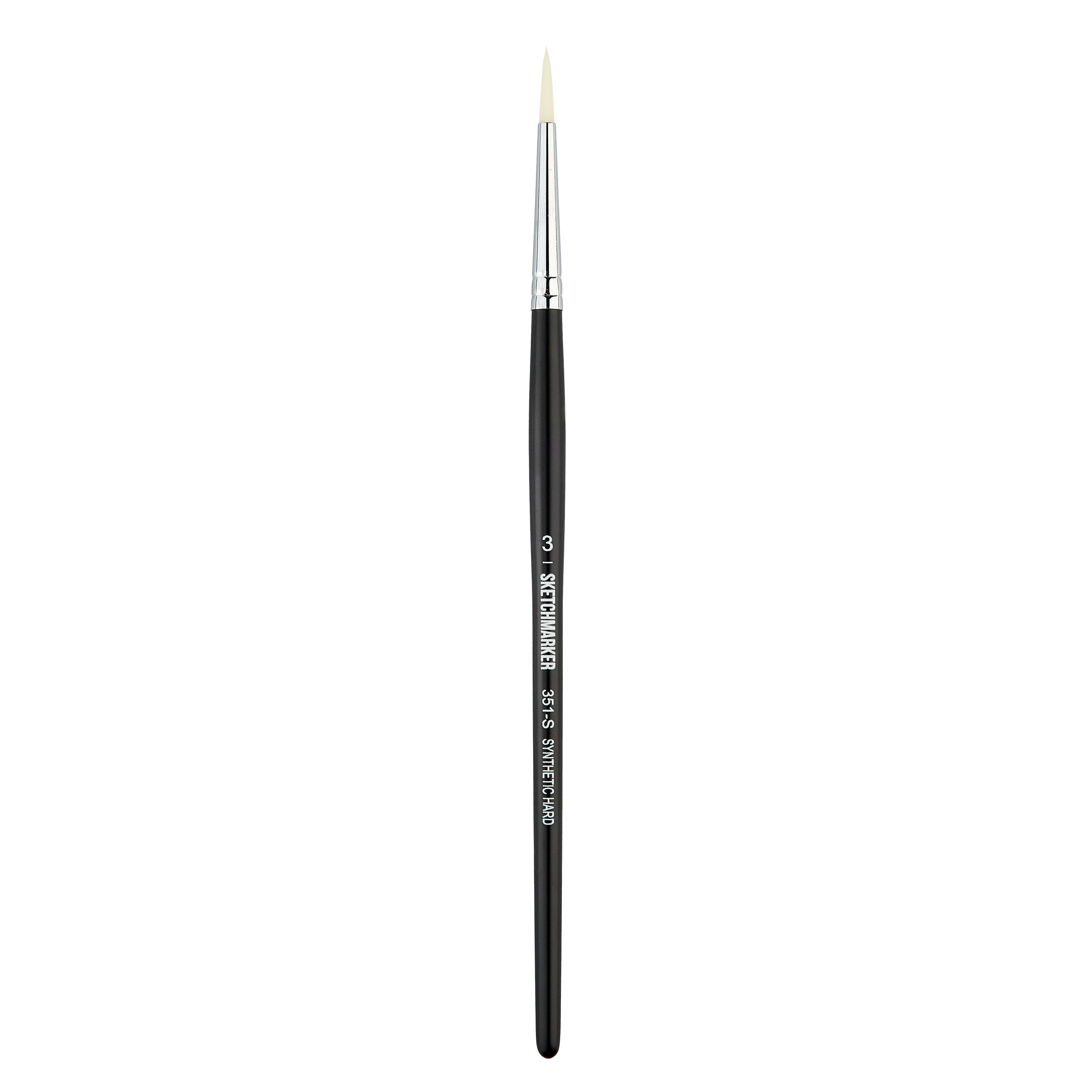 Кисть жесткая синтетика №3 круглая Sketchmarker "351" ручка короткая