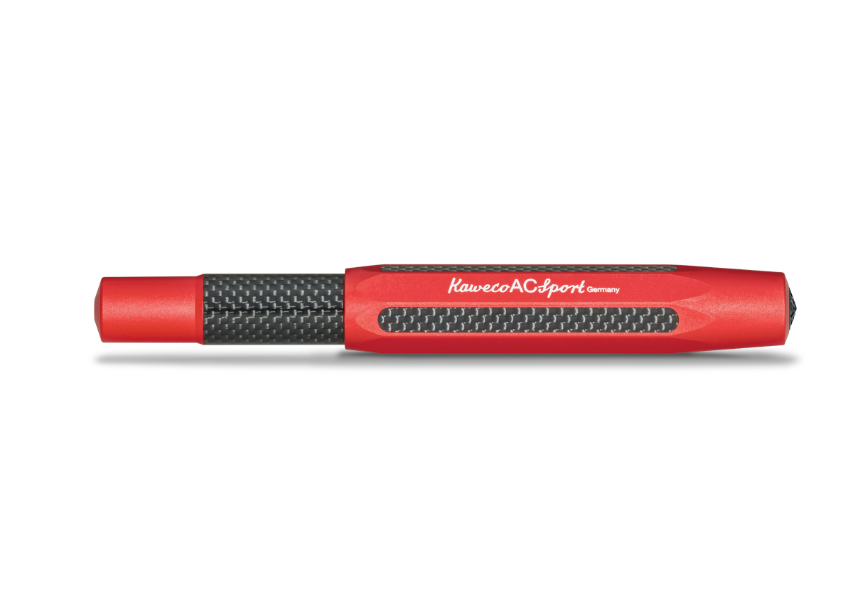 Ручка перьевая Kaweco AC Sport EF 0,5 мм, корпус красный с черными вставками KW10000469 - фото 3