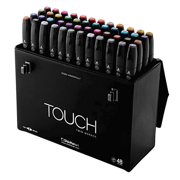 Набор маркеров Touch Twin 48 цв 2шт набор наклейки на стену слон шаблон стильный пвх широкое применение светящийся