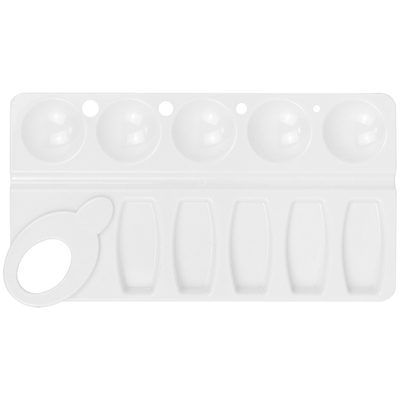 Палитра пластиковая Гамма, прямоугольная, 10 ячеек, белая
