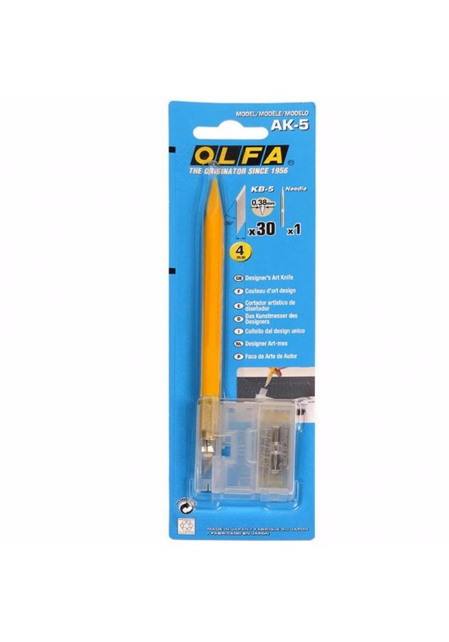 нож olfa с выдвижным лезвием 9 мм standard models с противоскользящим покрытием автофиксатор Нож OLFA перовой Utility Models лезвие 4 мм 30 шт
