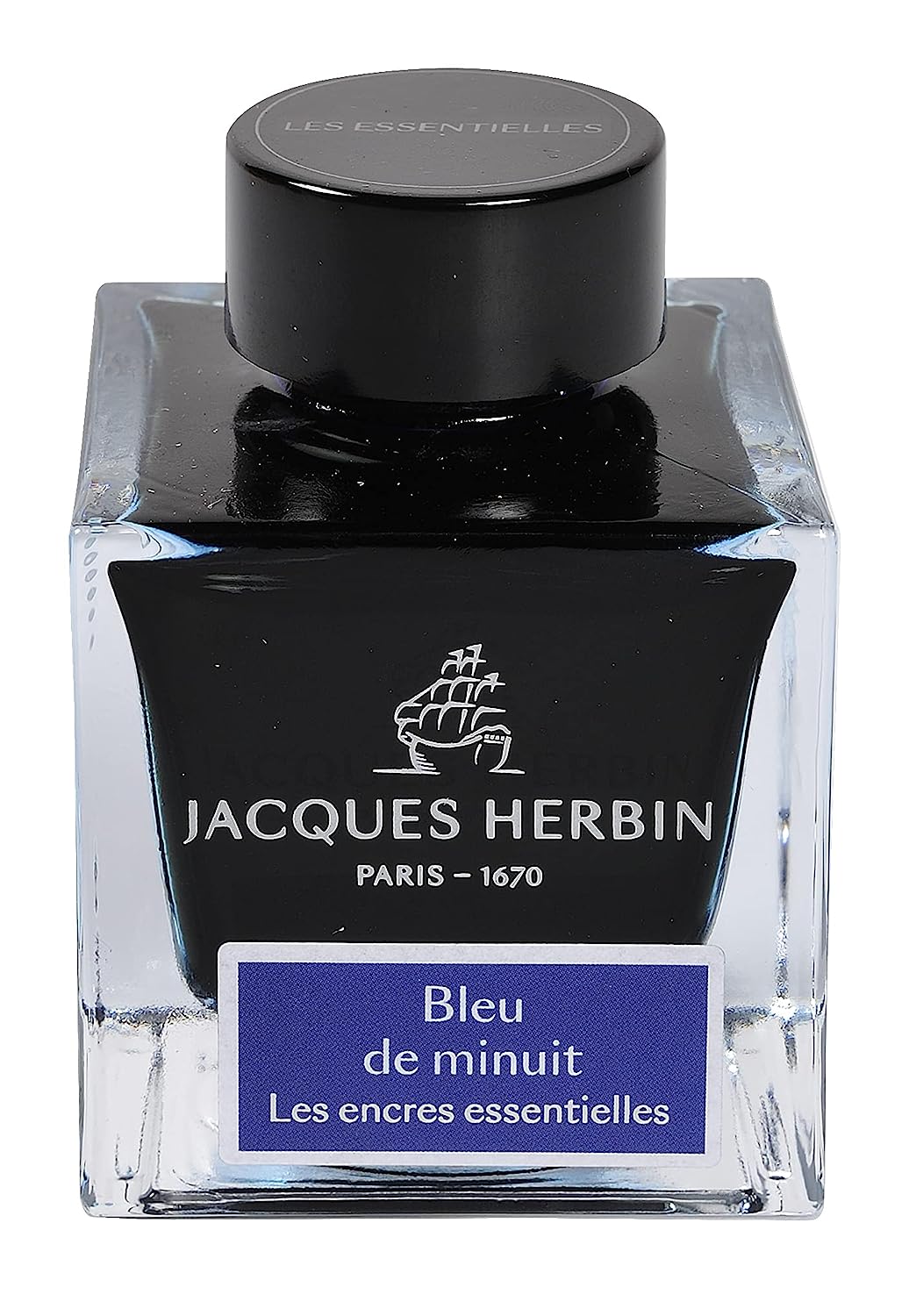 Чернила в банке Herbin Prestige, 50 мл, Bleu de minuit Синий