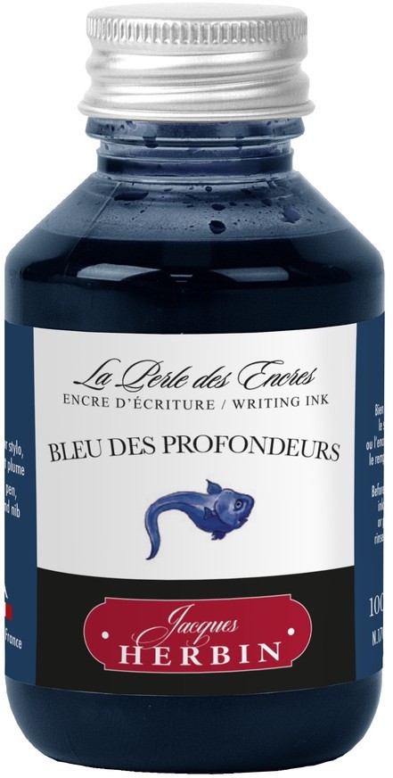 Чернила в банке Herbin, 100 мл, Bleu des profondeurs Сине-черный Herbin-17018T