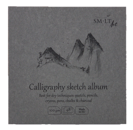 Альбом SMLT Layflat Calligraphy 14х14 см 48 л 100 г, белая бумага