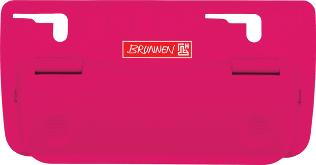 Дырокол компактный Brunnen линейка, может служить зажимом для листов в кольцевой папке, розовый BRN-20650-26 - фото 1