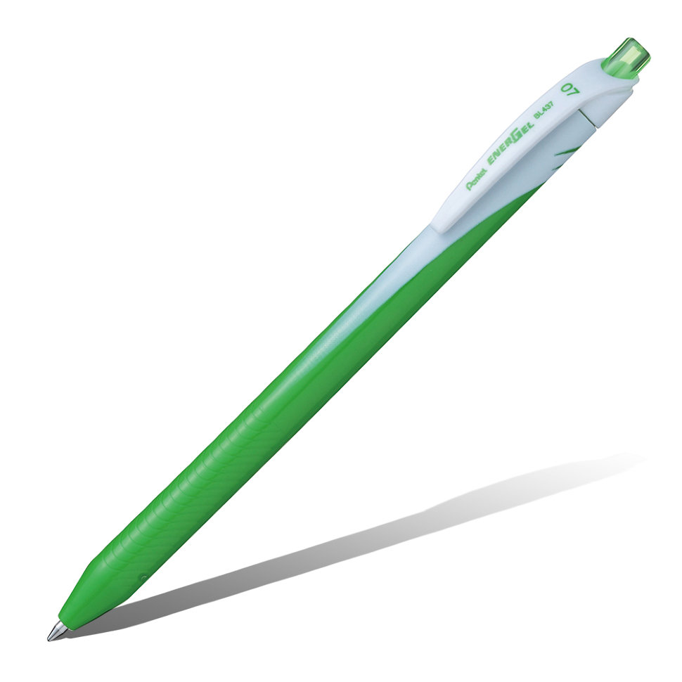 Купить Гелевая ручка автомат Pentel Energel 0, 7 мм одноразовая, салатовый стержень, Япония