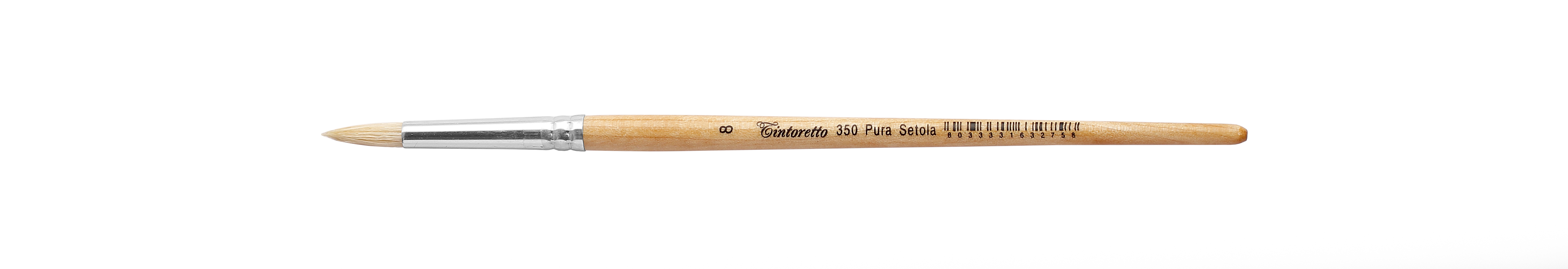 Кисть щетина 8 круглая Tintoretto на короткой ручке 320₽