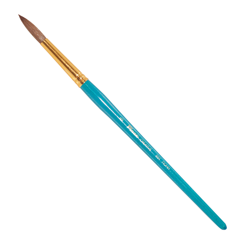 Купить Кисть пони №6 круглая Pinax Creative 551 короткая ручка, Китай