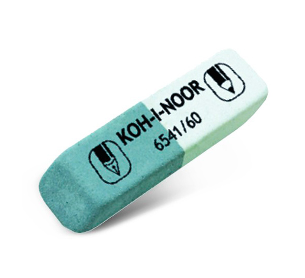Ластик KOH-I-NOOR комбинированный для чернил и туши цветной