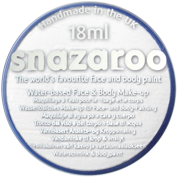 Краска для лица и тела Snazaroo 18 мл, белый