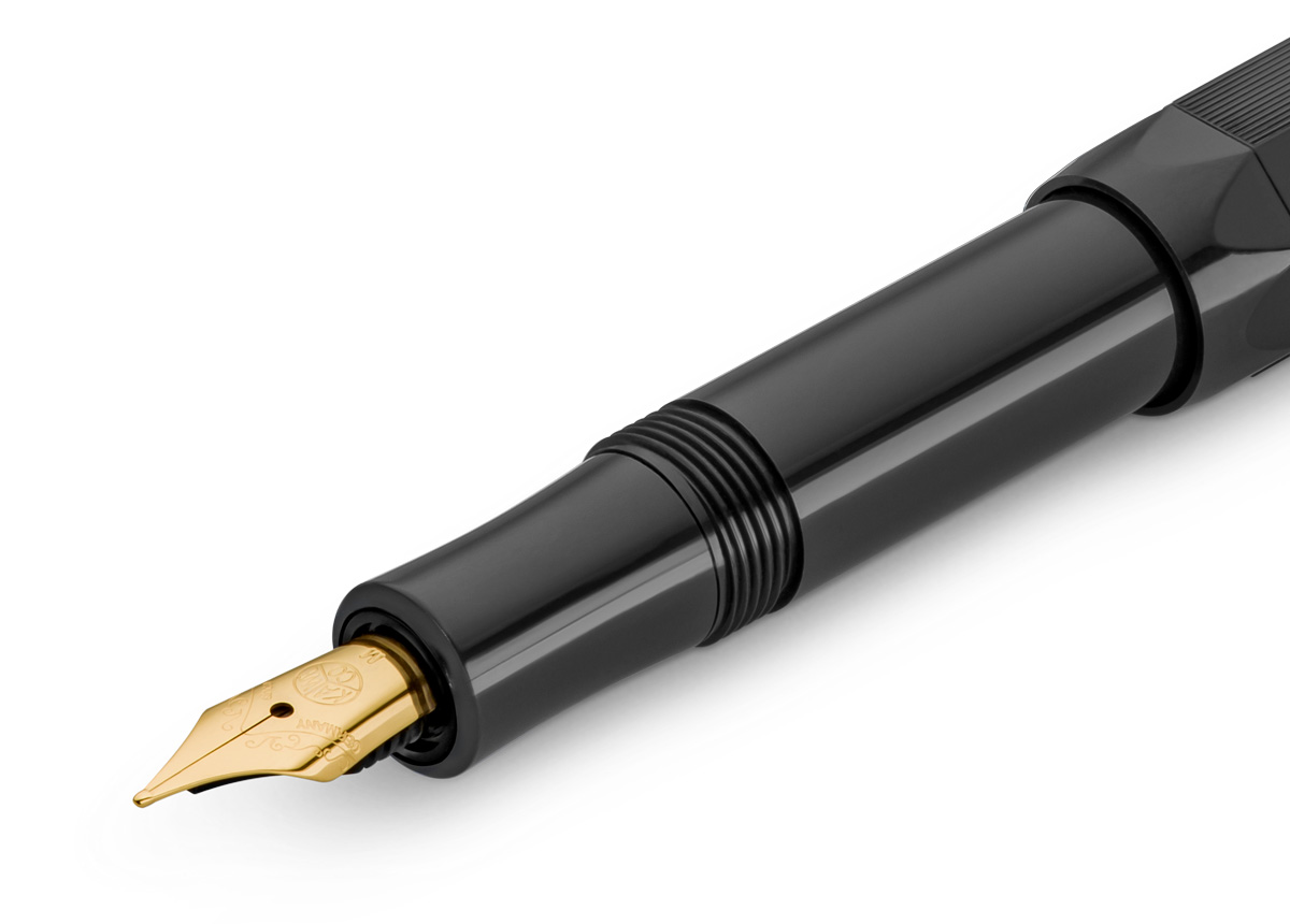 Ручка перьевая Kaweco CLASSIC Sport Guilloche EF 0,5 мм, чернила синие, корпус черный KW10000385 - фото 5