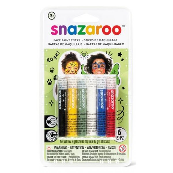 Набор красок-мелков для лица Snazaroo 6 цв для девочек