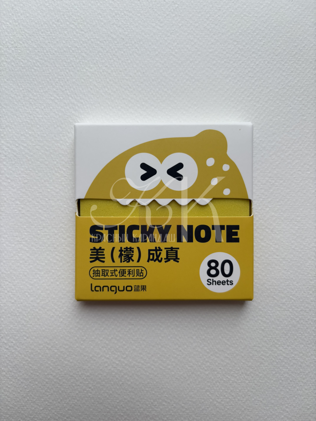 Блок самоклеящийся Languo Z-сложение 76х76 мм 80 л квадратный желтый 125₽