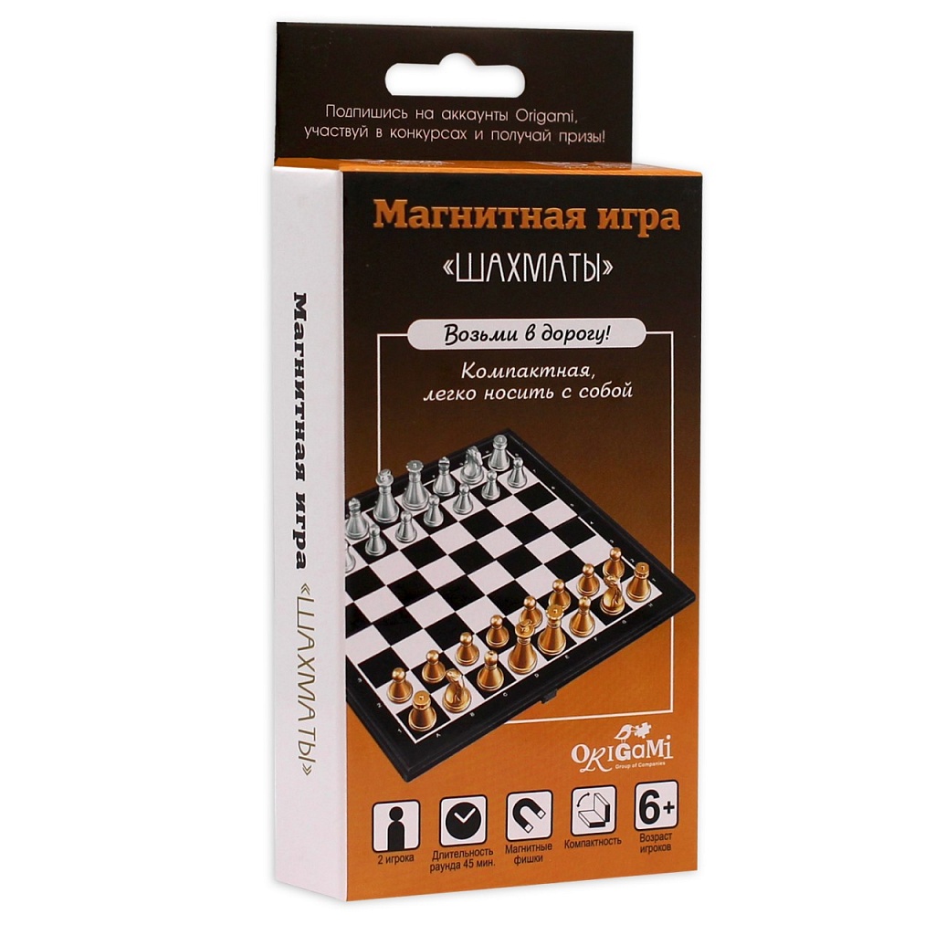 Купить Настольная игра ORIGAMI Шахматы (магнитная), Мир правильных игрушек, Россия
