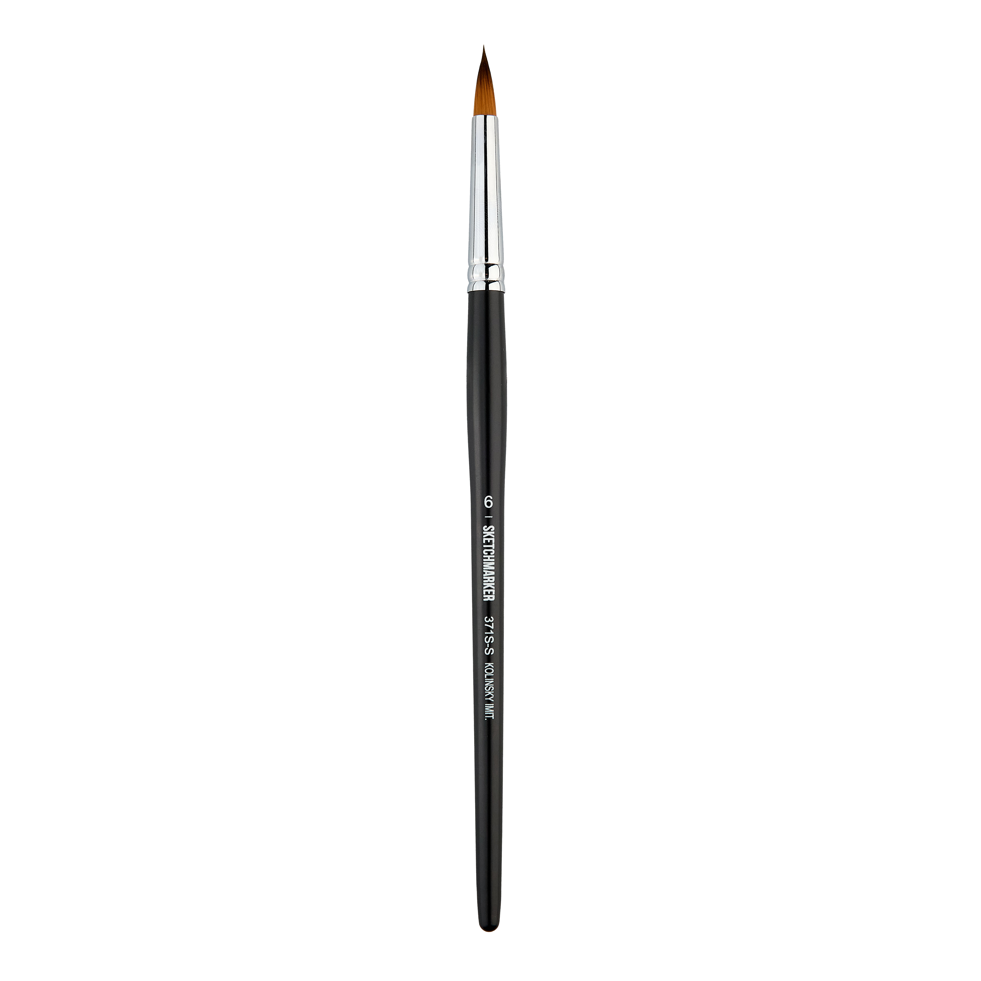 Кисть имитация колонка №6 круглая укороченная Sketchmarker "371S" ручка короткая