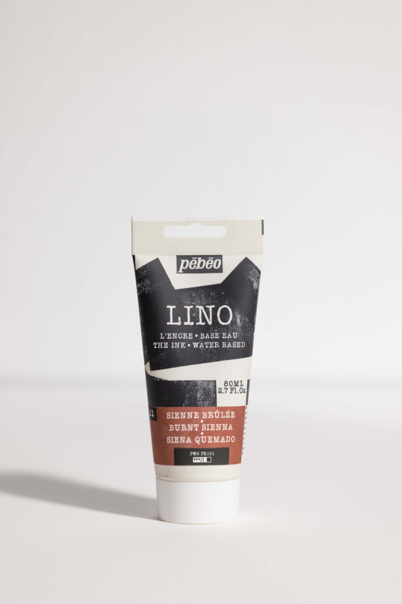 Краска для линогравюры Pebeo "LINO" 80 мл, сиена жженая