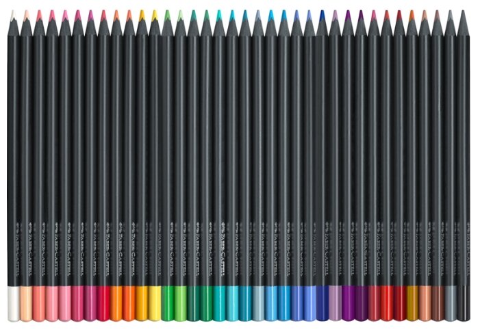 Набор карандашей цветных Faber-castell "Black Edition" 36 шт, черное дерево, в картоне
