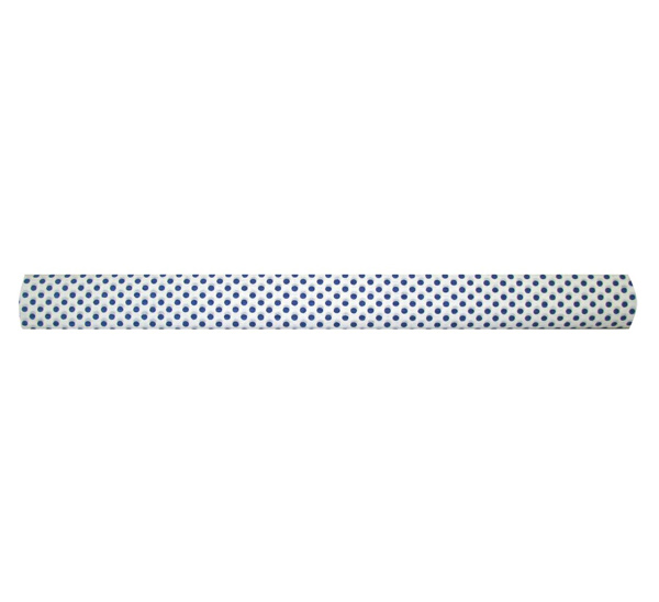 Бумага крепированная Werola рулон 50х250 см 32 г Точки синие на белом WER-120311101