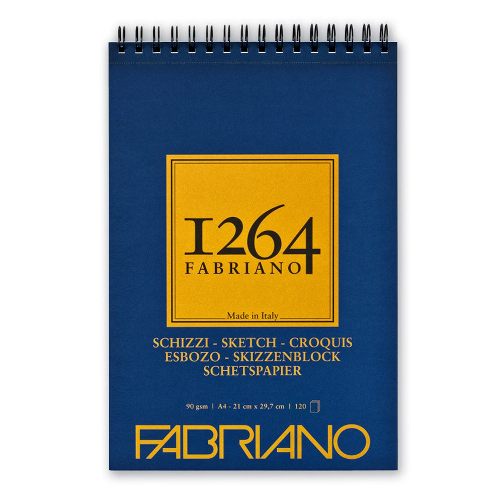 альбом для графики на спирали fabriano writing colors 21х29 7 см 100 л 80 г небесный Альбом для графики на спирали Fabriano 