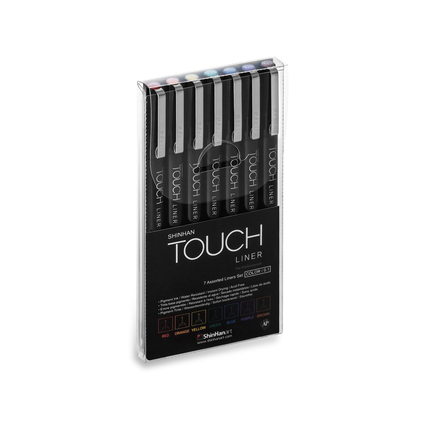 Набор линеров Touch Liner 7 шт. цветные 0,1 мм T-4105007 - фото 1