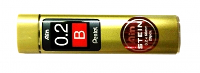 Набор грифелей для механического карандаша Pentel "Ain Stein" 20 шт 0,2 мм, B