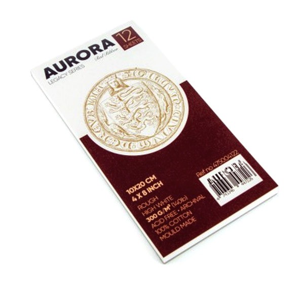 Альбом-склейка для акварели Aurora Red Ribbon 10х20 см 12 л 300 г 100% хлопок