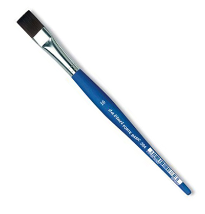 Кисть синтетика №16 плоская Da Vinci Forte Basic 394 короткая ручка кисть синтетика 10 круглая da vinci forte basic 393 короткая ручка