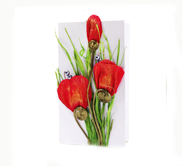 Открытка ручной работы 18,5*10,5 см 