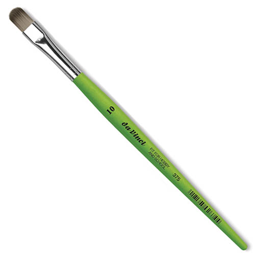 Кисть синтетика №10 овальная Da Vinci 375 короткая ручка