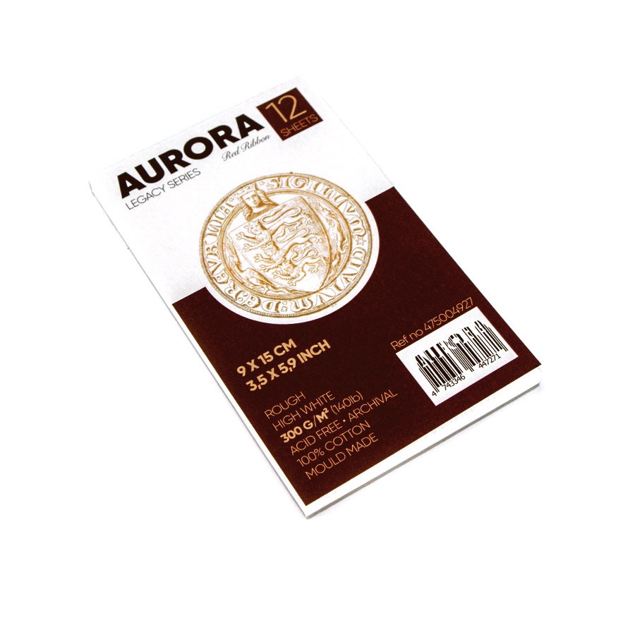 Альбом-склейка для акварели Aurora Red Ribbon 9х15 см 12 л 300 г 100% хлопок AU475004927 - фото 1