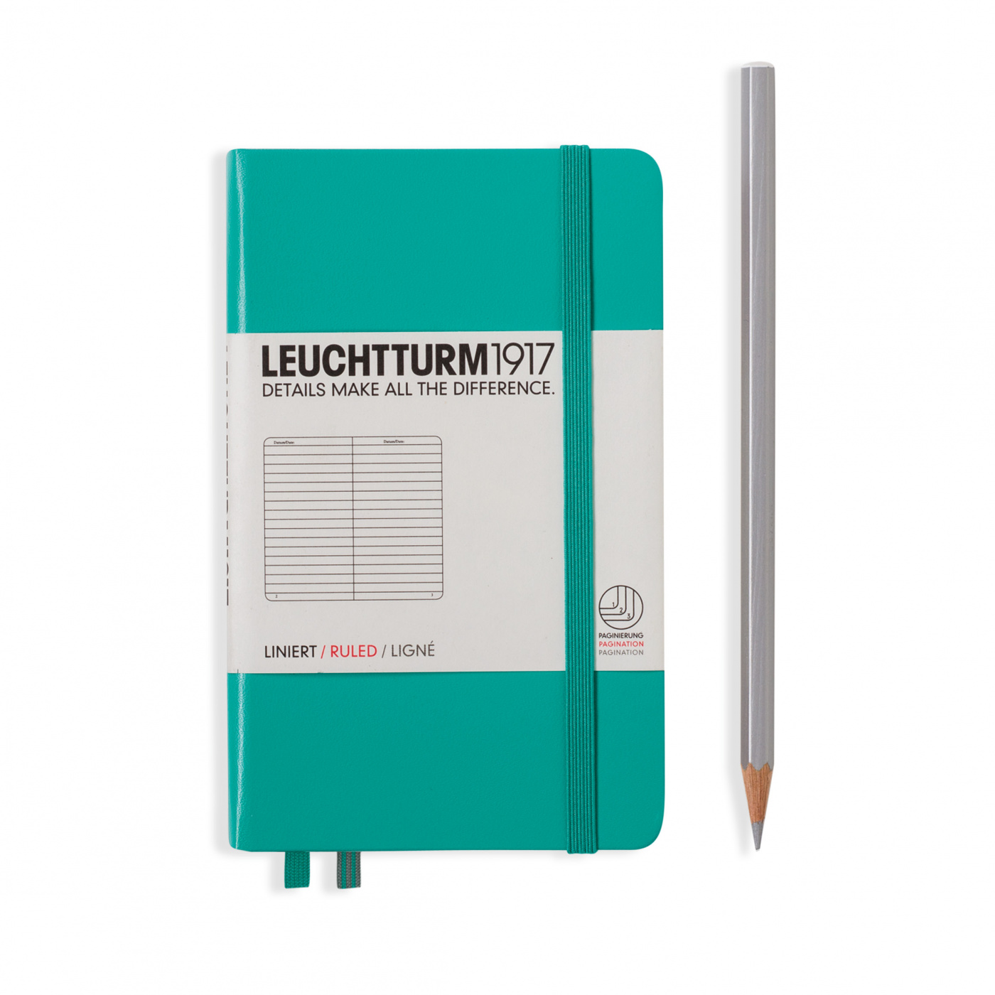 Записная книжка в линейку Leuchtturm Pocket A6 123 стр., мягкая обложка изумрудная большой или маленький книжка с наклейками