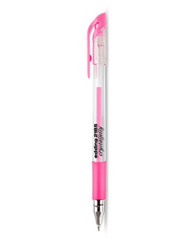 Ручка гелевая Edding 0,7 мм розовый металлик