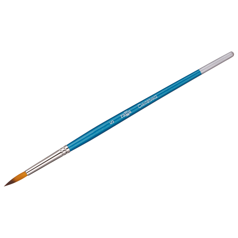 Кисть синтетика №5 круглая Гамма короткая ручка совок для кошачьего лотка пластик пластиковая ручка гамма