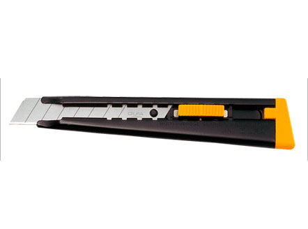 Нож OLFA с выдвижным лезвием 18 мм металлический, автофиксатор