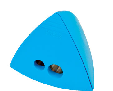 Точилка для карандашей двойная Brunnen треугольная 6х6 см, голубая