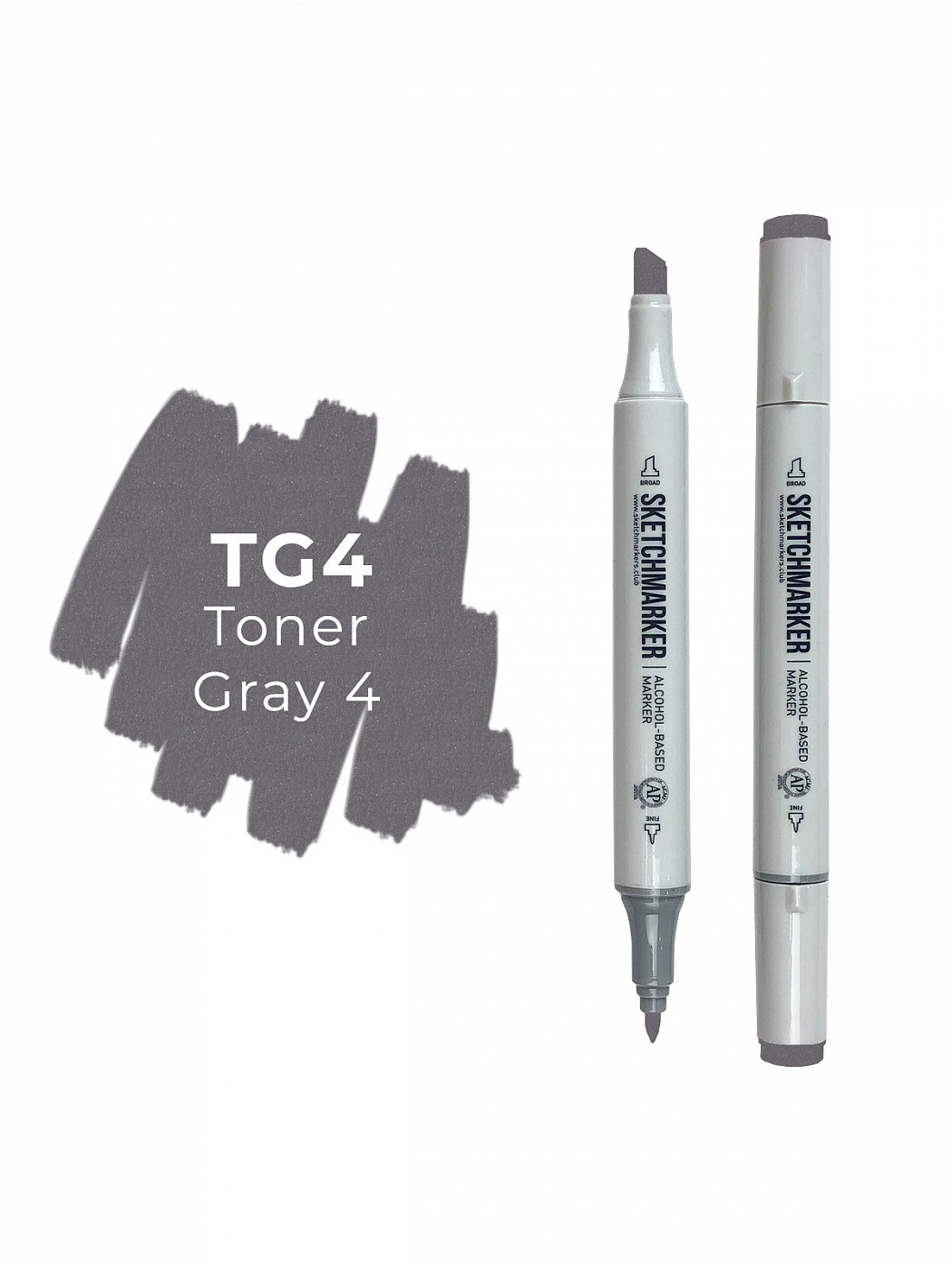 Маркер двухсторонний на спиртовой основе Sketchmarker Цвет Тонированный серый 4
