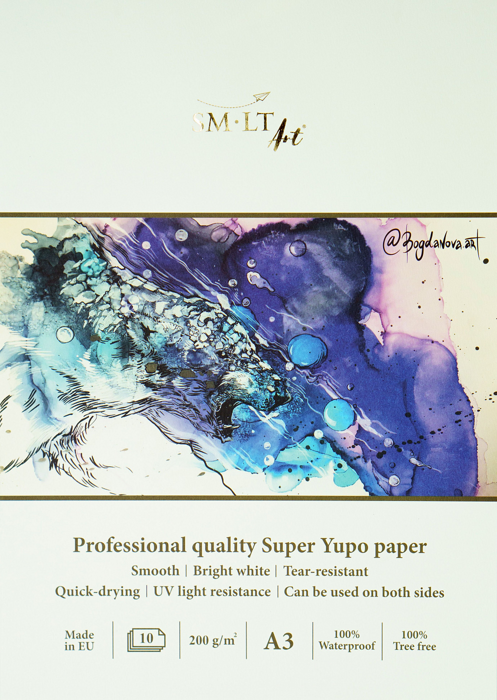 Альбом для рисования SMLT Art Yupo Pro Art А3 10 л 200 г, синтетическая белая бумага