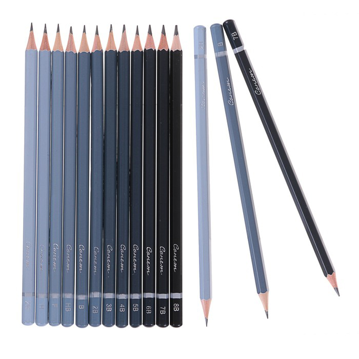 Набор карандашей чернографитных "Сонет" 12 шт (2H-8B)