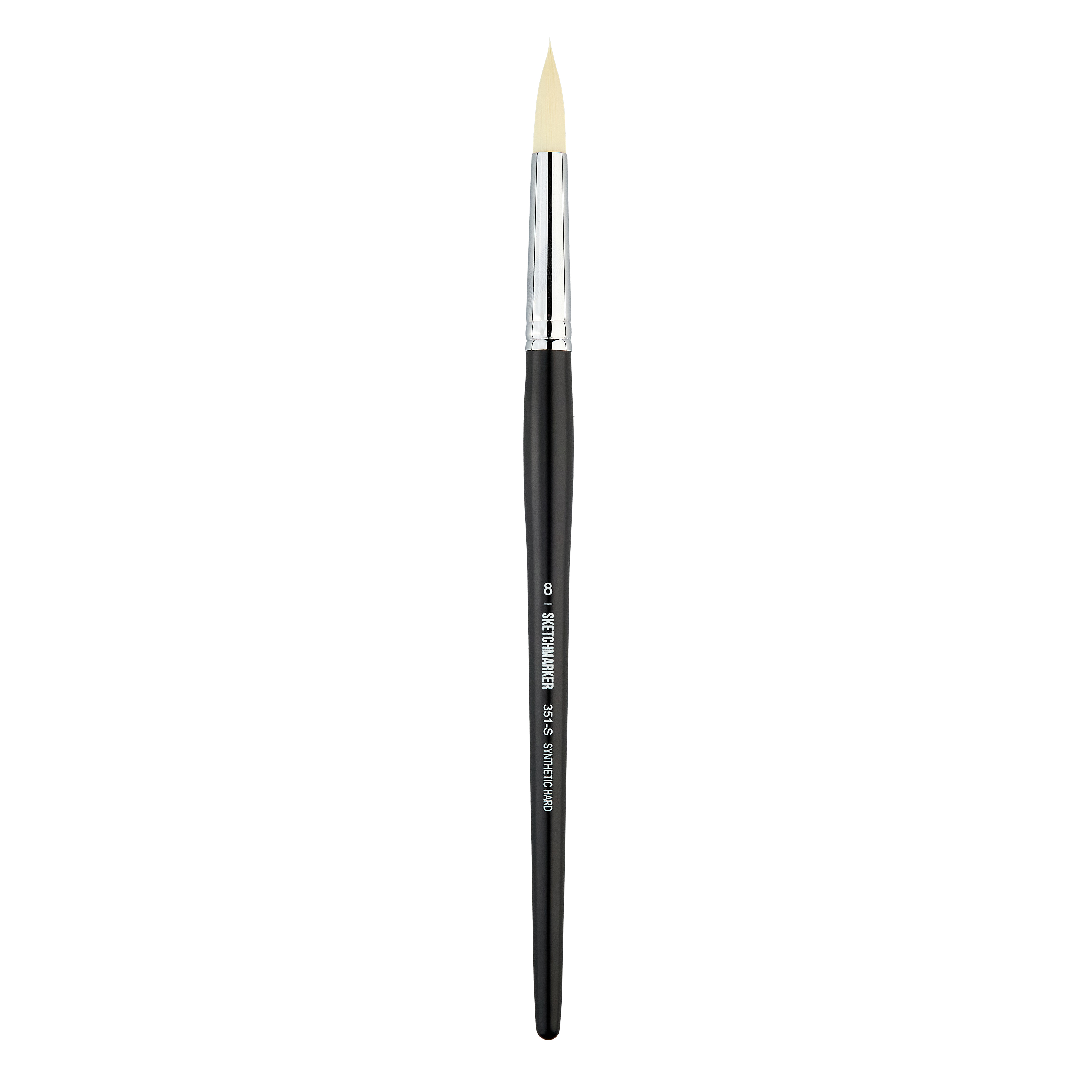 Кисть жесткая синтетика №8 круглая Sketchmarker "351" ручка короткая