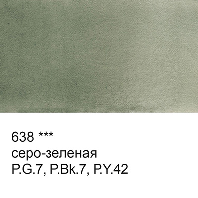 Акварель VISTA-ARTISTA Studio кювета 25 мл цв 638 серо-зеленая 95₽